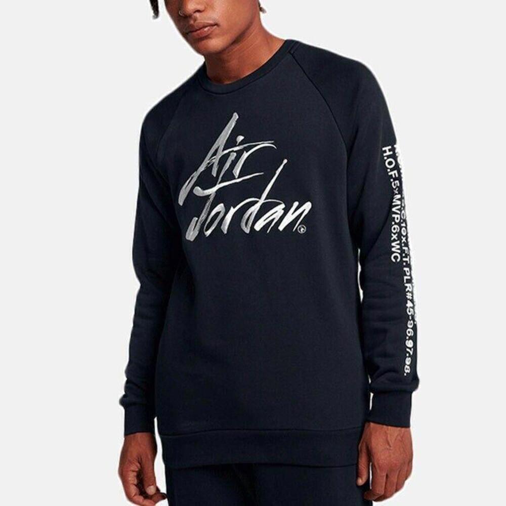 Jordan Greatest Graphic Crewneck Sweatshirt Black Men's L/M NWT